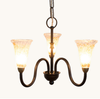 LAMPADARIO LAMPADA SOGNO A CATENA 3 LUCI IN FERRO BATTUTO LAMPIONE LAMPADE