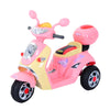 Motorino Elettrico per Bambini 3 Anni+ Max. 25kg con Luci, Musica, Batteria 6V e Velocità 3km/h, 108x51x75 cm, Rosa QA4370-013QA4
