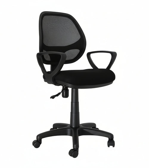 POLTRONA DIREZIONALE FORATA NERA NEW MANAGER