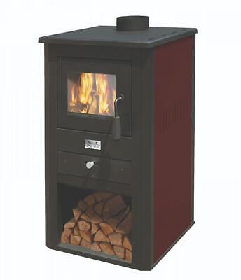 STUFA A LEGNA PALLADE MILLE 13 KW COLORE NERO/BORDEAUX O NERO/AVORIO 110 KG