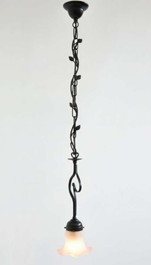 LAMPADE LINEA OLIVA LAMPADARIO 1 LUCE LIBERTY OTTONE BRONZATO E VETRO SOFFIATO