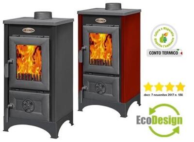 STUFE A LEGNA K-LINE KARUSEL MINI KW 7,09 CM.41x38,2xH80 BORDEAUX