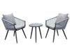 SET BISTROT SALOTTINO YUO&ME TAVOLO E POLTRONE ANTRACITE