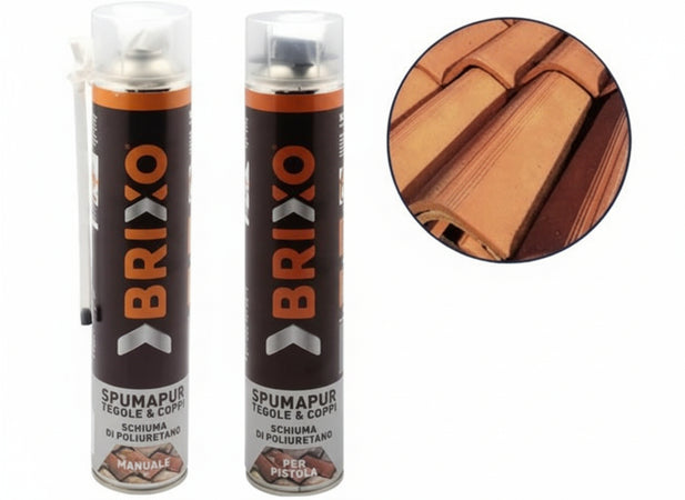 SCHIUMA POLIURETANICA BRIXO SPUMAPUR TEGOLE E COPPI ML.750 APPLICAZIONE MANUALE