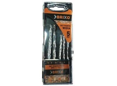 SET PUNTE PER FORARE BRIXO MURO WIDIA 5 PZ MISURA  4-5-6-8-10 MM