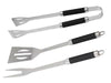 SET BARBECUE EL GAUCHO 3 PEZZI MISTER CHEF PINZA FORCHETTONE SPATOLA