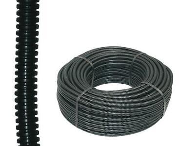 TUBO GUAINA CAVO CORRUGATO 25 NERO FLESSIBILE FLEX PVC IMPIANTO ELETTRICO MT.25