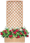 PANNELLO IN LEGNO GRIGLIATO PATIO FIORIERA CON VASO RECINZIONI ARREDO GIARDINO