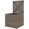 Baule da Esterno in Rattan PE e Acciaio con Fodera Interna, 75x75x70 cm, Nero e color Sabbia  865-020V00KK