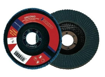 10 PZ DISCHI LAMELLARI ZIRCONIO SPECIFICI PER ACCIAIO INOX GRANA 60 MM. 115