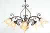 LAMPADARIO PLAFONIERA APPLIQUE EMOZIONI 6 LUCI DIAM.CM.60 H.70 NERO/RUGGINE