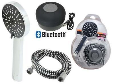 KIT DOCCIA BRIXO MUSIC CROMO CON SPEAKER BLUEHTOOTH CON CAVO USB