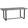 Tavolo da Pranzo Rettangolare Stile Industriale per 8 Persone, 180x90x75cm, Grigio e Nero WR3835-841V00GYWR3