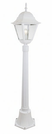 LAMPIONE DA GIARDINO ESTERNO ILLUMINAZIONE NEW YORK UNA LUCE CM. 110H BIANCO