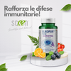 Elkopur Force Quercetina pura, 120 capsule da 500 mg. con 200 mg. di Quercetina titolata 98% in Quercetina, Vegetarian e Vegan ok, Rinforza il sistema immunitario, Antiossidante, prodotto in Italia