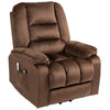Poltrona Relax Alzapersona Reclinabile, Massaggiante e Riscaldata in Velluto, Marrone WS9713-160V90DRWS9