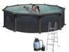 PISCINE FUOARITERRA TONDE GRE GRANADA KIT PR 458 GF - CM.460xH132