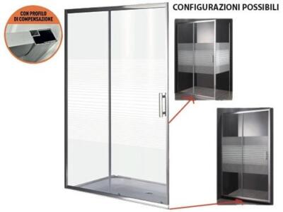 PARETE SCORREVOLE BOX DOCCIA BRIXO MODELLO IRIS CM.120XH190