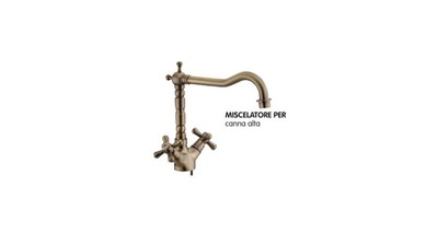 MISCELATORE PER LAVELLO 1 SERIE SOFIA BRONZO