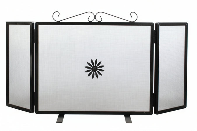 PARASCINTILLE PER CAMINETTI A 3 ANTE SOLE CM. 90X40H