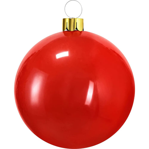 Pallina per albero di Natale decorato, color Rosso, Gonfiabile