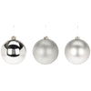Palline per albero di Natale decorato, in Polipropilene, color Argento, da Ø 14 cm, 12 pezzi