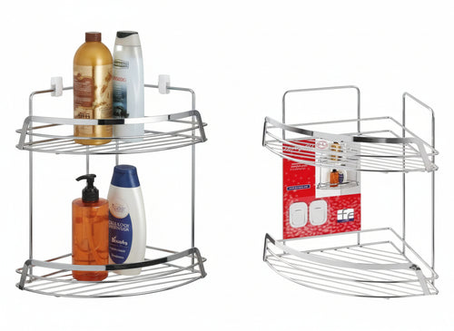 MENSOLA DOCCIA FRANCY 2.0 ANGOLARE A 2 RIPIANI CM.22x22xH34 ARREDO BAGNO