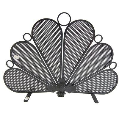 SCHERMI PARASCINTILLE PAVONE GRANDE IN FERRO BATTUTO CM. 78x18X54