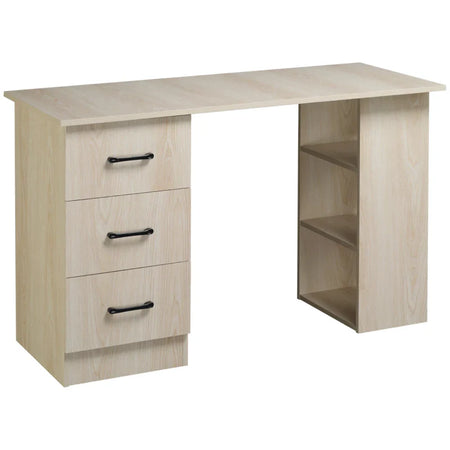 Scrivania PC Moderna per Camera con 3 Cassetti e 3 Scaffali in Legno per Casa e Ufficio 120x49x72cm VQ1836-068V01NDVQ1