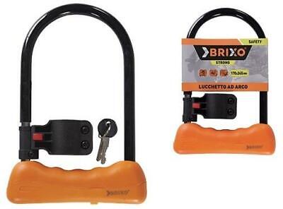 LUCCHETTI BRIXO AD ARCO PER MOTO STRONG MISURA CM.17X24,5 ANTIFURTI