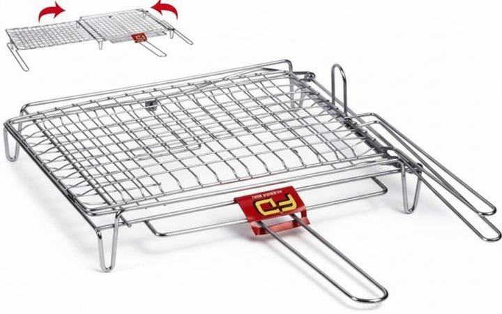 GRATICOLA GRIGLIA TIPO RIBALTABILE IN ACCIAIO CROMATO CM.30X40