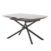 Tavolo Canopus con sistema ad apertura rotante, design moderno, 130/190 x 90 x h 76 cm