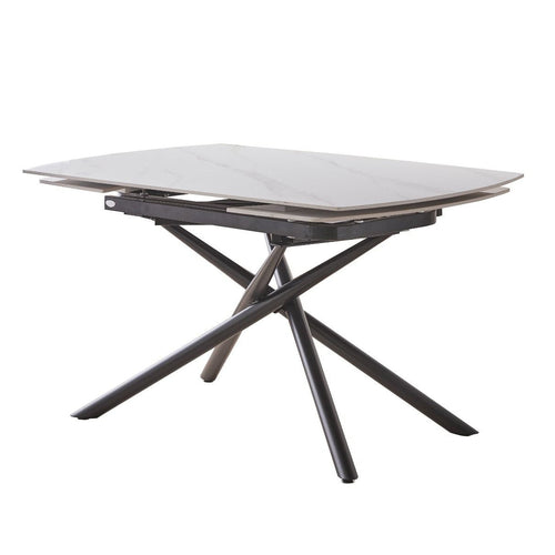 Tavolo Canopus con sistema ad apertura rotante, design moderno, 130/190 x 90 x h 76 cm