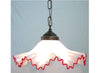 LAMPADARIO A CATENA MURANO 1 LUCE IN FERRO BATTUTO CRUCCOLINI LAMPADE LAMPIONE