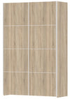 KIT ARMADIO VERONA CON 2 ANTE SCORREVOLI COLORE BIANCO O ROVERE