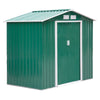 Casetta da Giardino Porta Utensili in Lamiera con Porte Scorrevoli, 213x130x185cm, Verde ER8845-030GNER8