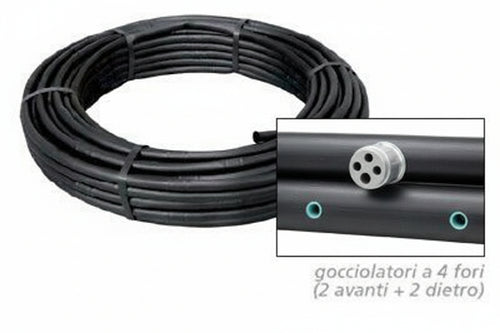 TUBO ALA GOCCIOLANTE PORTATA 2 LT/H mm. 16 LUNGHEZZA MT.50 PASSO CM.40