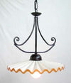 LAMPADARIO MARGHERITA IN FERRO BATTUTO
