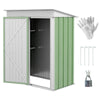 Casetta da Giardino Porta Attrezzi in Acciaio con Porta Bloccabile, 161x95x163/181cm, Verde GB6845-840V00YGGB6