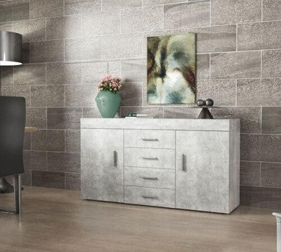 KIT MADIA 2 ANTE + 4 CASSETTI CM. 153X85X40 DIVERSI COLORI