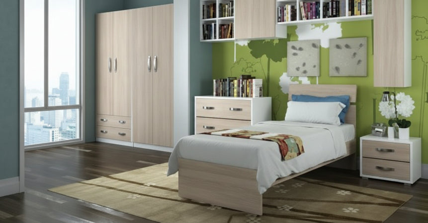 LINEA MODERN KIT LETTO SINGOLO CM. 85X200X98 H OLMO