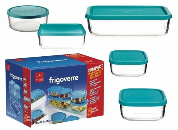 CONTENITORI COPPE IN VETRO FRIGOVERRE BORMIOLI COMPACT SET 5PZ