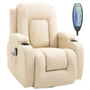 Poltrona Massaggiante a 8 Punti Reclinabile con Portabicchieri e Telecomando, 85x94x104 cm, Beige SD6700-050V92CWSD6