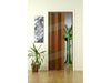 PORTE PORTA A SOFFIETTO IN PVC CON MANIGLIA CM. 83X214H COLORE NOCE