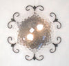 PLAFONIERA LAMPADA APPLIQUE EDERA CM.45 COLORE NERO ARGENTO