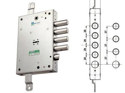 SERRATURE SERRATURA MOTTURA PER PORTE BLINDATE 52.571 INTERASSE 28
