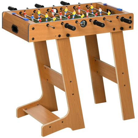 Calcio Balilla Pieghevole in Legno con 6 Aste, 18 Giocatori e Segnapunti, 69x37x70cm TP5A70-059TP5
