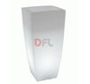 VASI VASO QUADRO STILO LAMP CON LUCE INTERNA CM 33xX33XH70 LT.15 GHIAC/LUCE BI