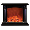 Caminetto nero con legna effetto fuoco a batteria per uso interno