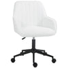 Sedia da Ufficio in Tessuto con Altezza Regolabile, Seduta Girevole e Ruote, Bianco HU8921-713V00WTHU8